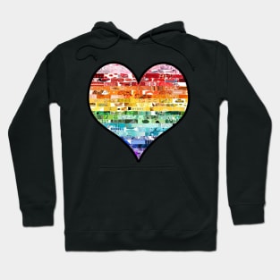 Heart-Kaleidoscope Pride Flag Design Hoodie